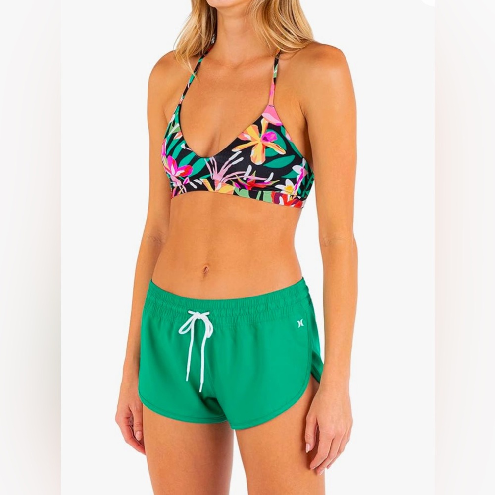 Hurley Women's Standard Stretch 2.5” BoardShorts Green Size XL